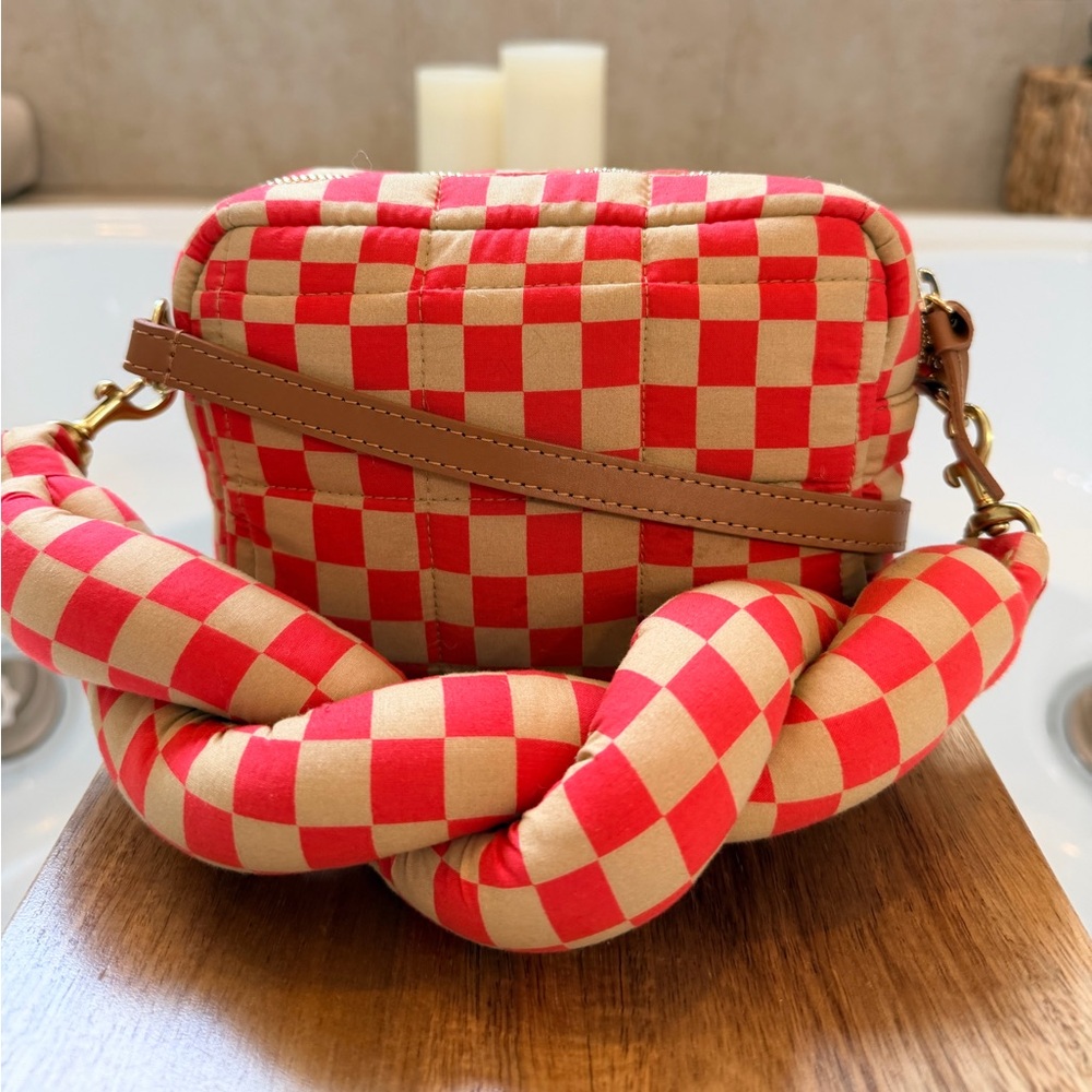 Clare V Lucie quilted Checker crossbody w/shortie strap NWT original $265